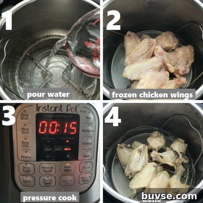pressure cooking frozen chicken wings in instant pot