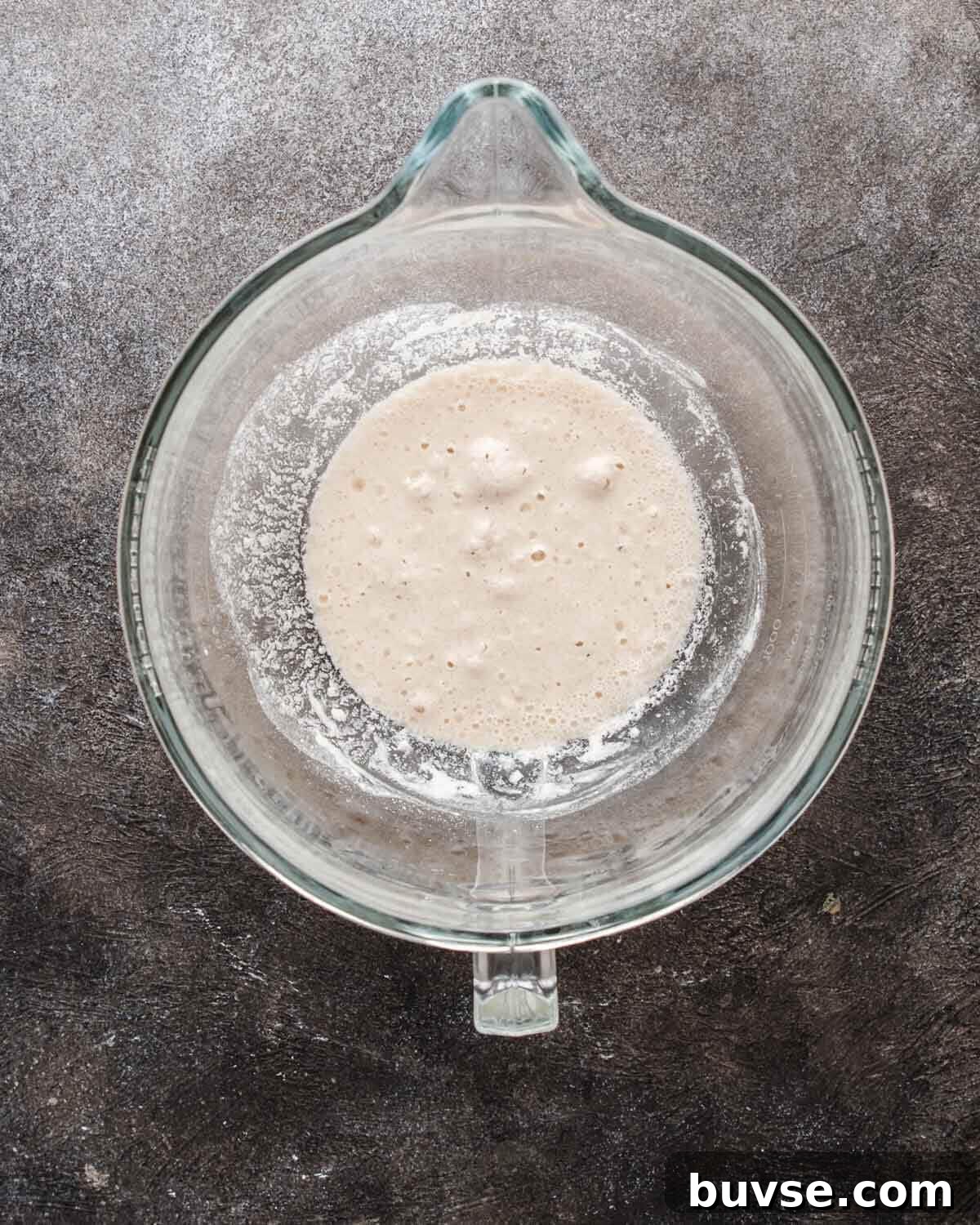 Homemade Garlic Pita Bread Recipe 6 Dough forming bubbles