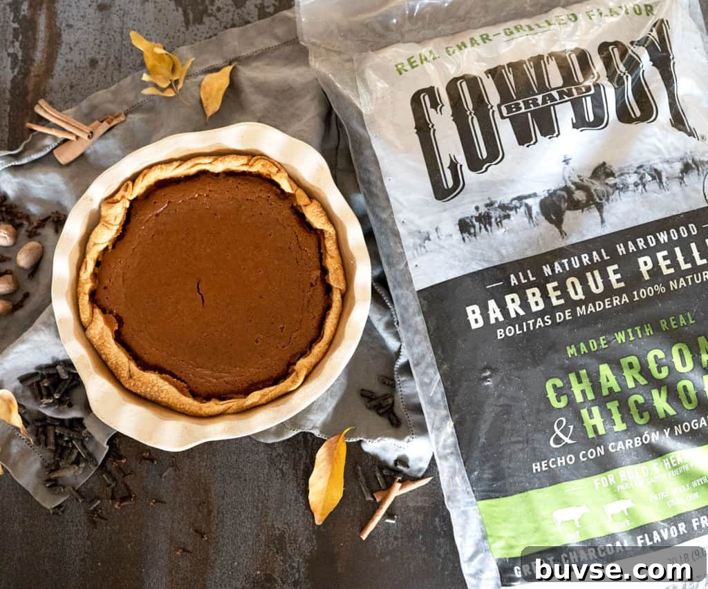 smoked pumpkin pie by bag of pellets