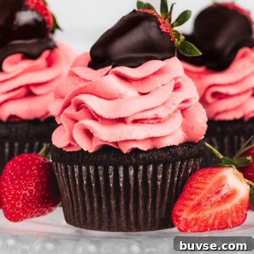 Chocolate Strawberry Cupcakes