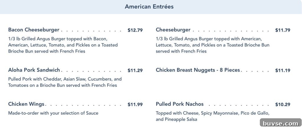 American Entrees from Capt Cooks.