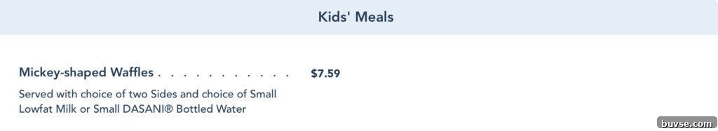 kids waffle menu.