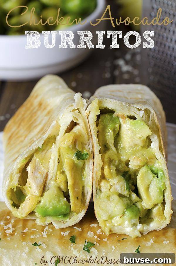If you are in a big hurry to prepare a beautiful lunch or dinner, maybe it's time for you to try the healthy and easy Chicken Avocado Burritos. I consider this a real „trick up my sleeve“ for situations like this.