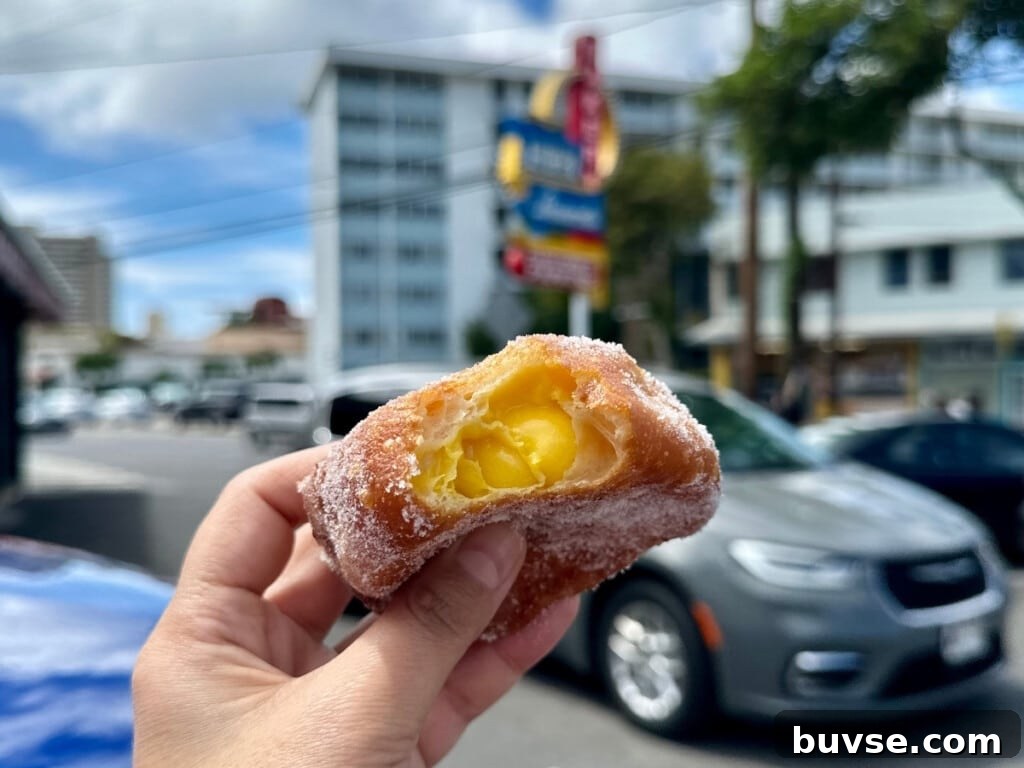 Leonard's Bakery malasada (Portuguese donut) from the Hawaiian Food Tour by Bike in O'ahu.