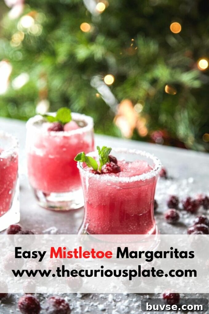 www.thecuriousplate.com
Easy Mistletoe Margaritas