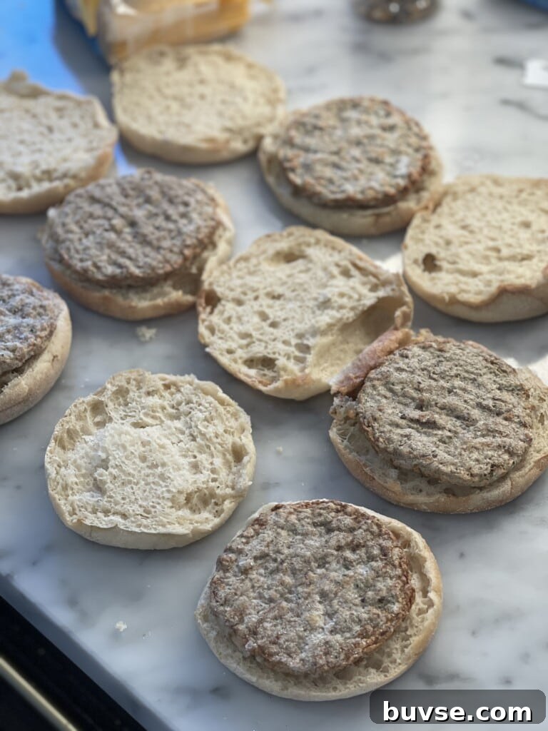 freezer egg sandwiches