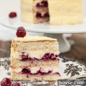 Slice of cake on a plate