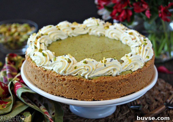 Pistachio Pie with Lemon Whipped Cream | From SugarHero.com