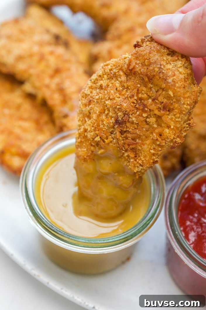 Crispy cooked chicken tenders