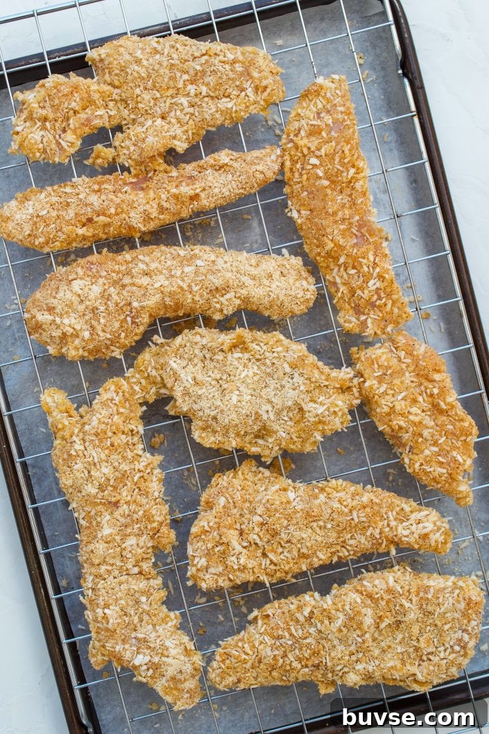 Cooked tenders ready to serve
