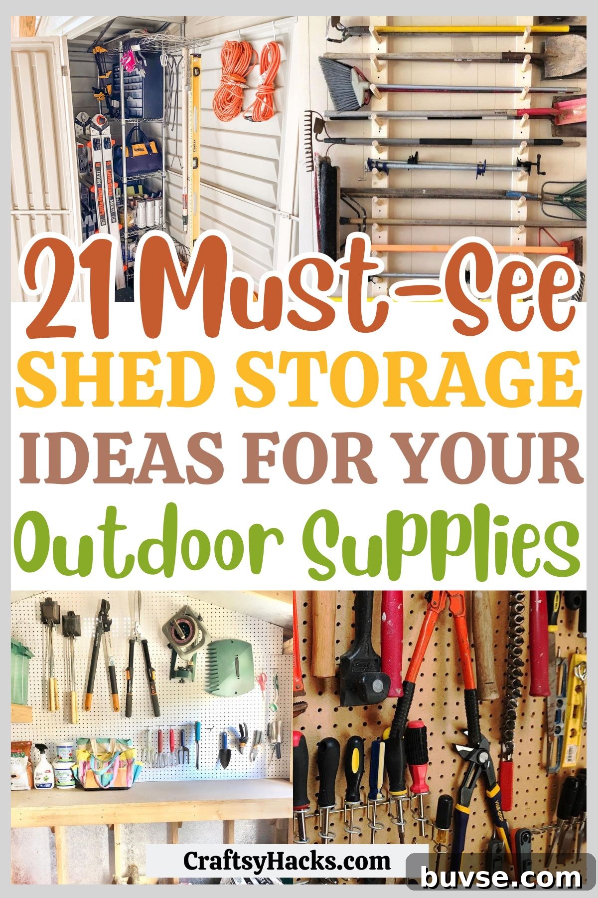 ideas for shed storage