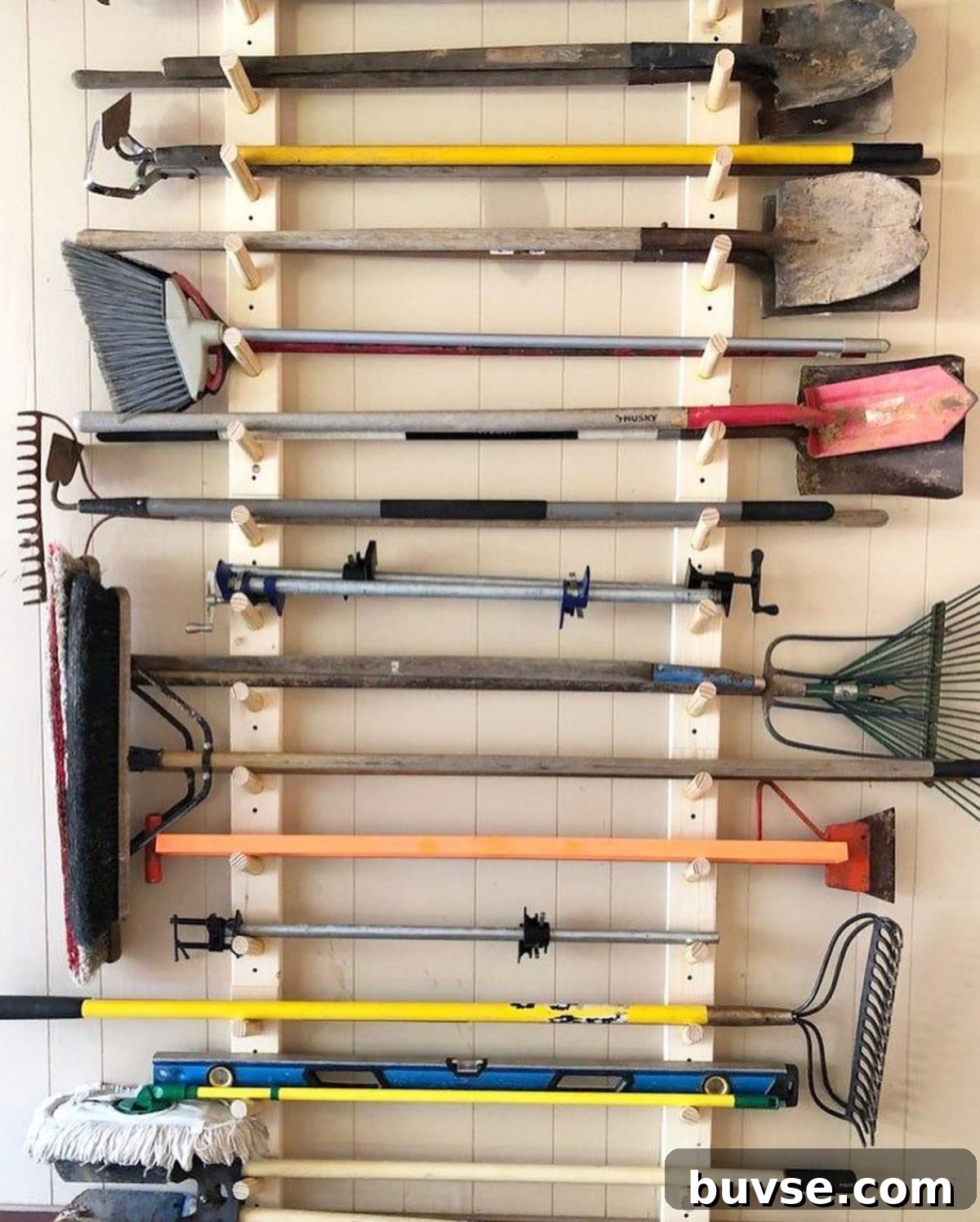 19. Horizontal Tool Storage Racks