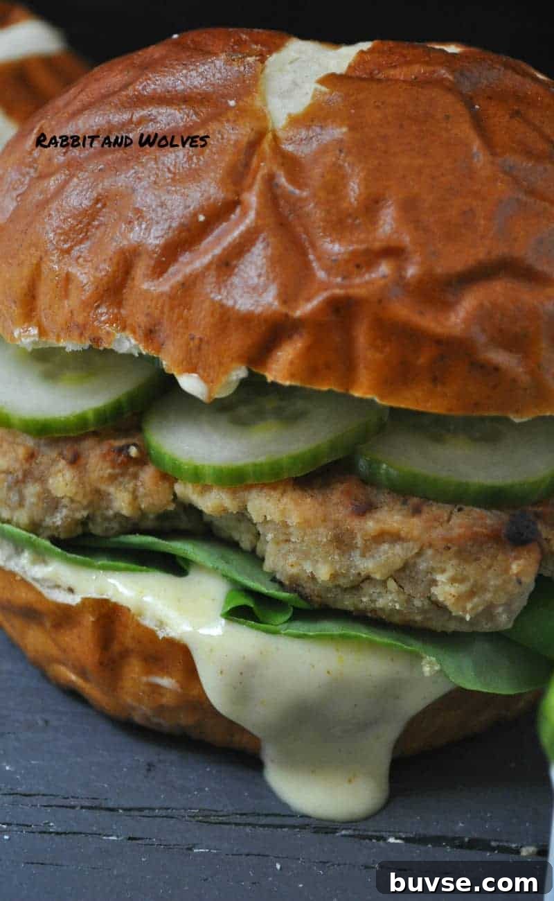 Vegan Seitan Chicken Sandwich with Quick Pickle & Sweet Mustard 4 dsc_0011