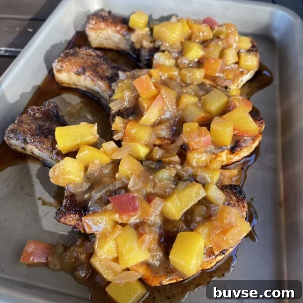 Grilled Pork Chops with Peach Salsa