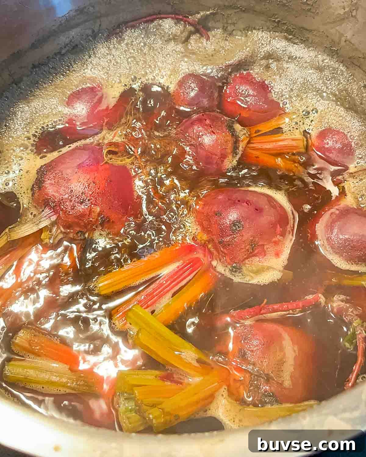 Homemade Old-Fashioned Pickled Beets Recipe 7 The beets in the large pot when they are fully cooked.