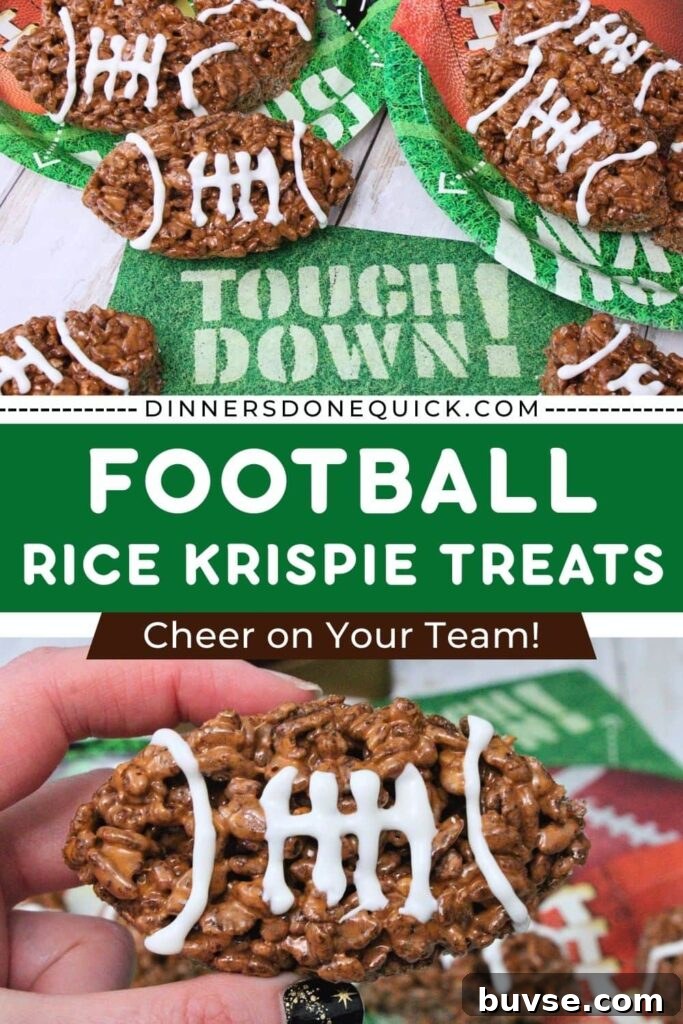 football rice krispie treats recipe dinners done quick pinterest