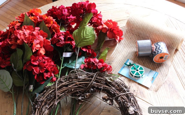 Fall Hydrangea Wreath
