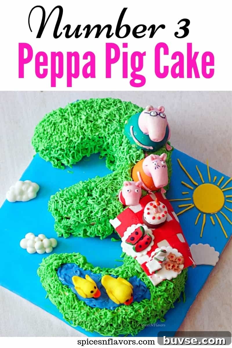How to Make a Peppa Pig 3rd Birthday Cake 2 pin image of peppa pig birthday cake