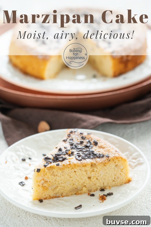 This easy two-ingredient marzipan cake is wonderfully moist, airy, and delicious. You can even make it low-carb and sugar-free.