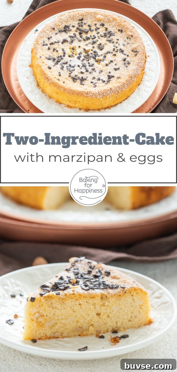 This easy two-ingredient marzipan cake is wonderfully moist, airy, and delicious. You can even make it low-carb and sugar-free.