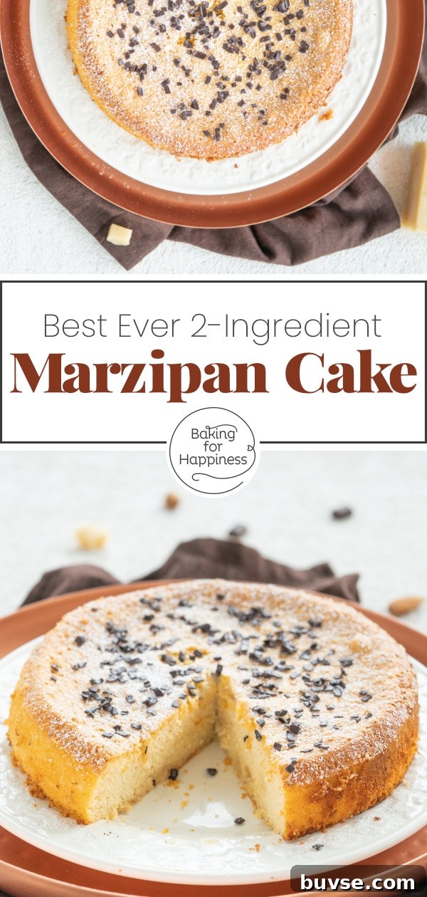 This easy two-ingredient marzipan cake is wonderfully moist, airy, and delicious. You can even make it low-carb and sugar-free.
