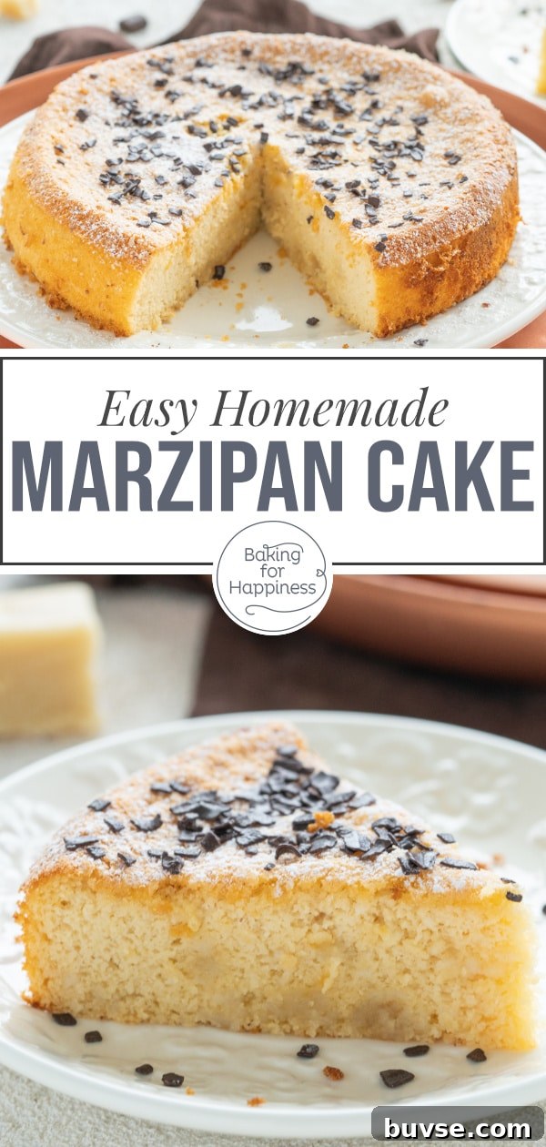 This easy two-ingredient marzipan cake is wonderfully moist, airy, and delicious. You can even make it low-carb and sugar-free.