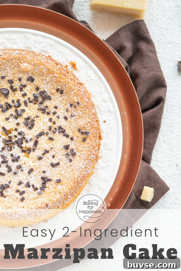 This easy two-ingredient marzipan cake is wonderfully moist, airy, and delicious. You can even make it low-carb and sugar-free.