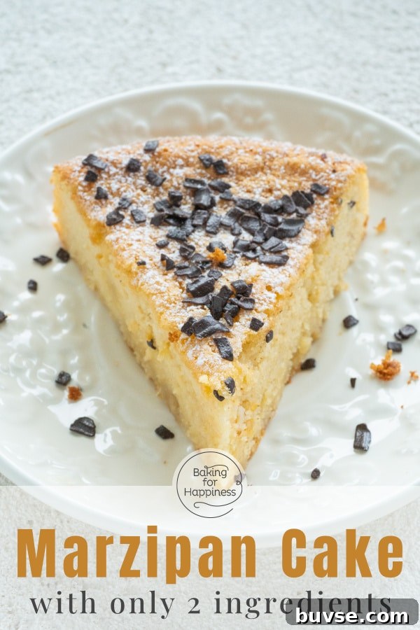 This easy two-ingredient marzipan cake is wonderfully moist, airy, and delicious. You can even make it low-carb and sugar-free.