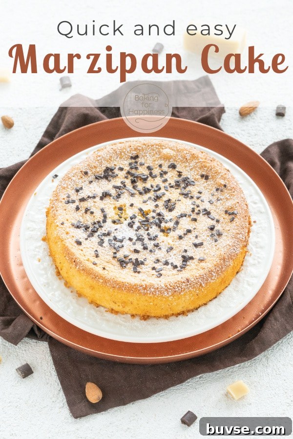 This easy two-ingredient marzipan cake is wonderfully moist, airy, and delicious. You can even make it low-carb and sugar-free.
