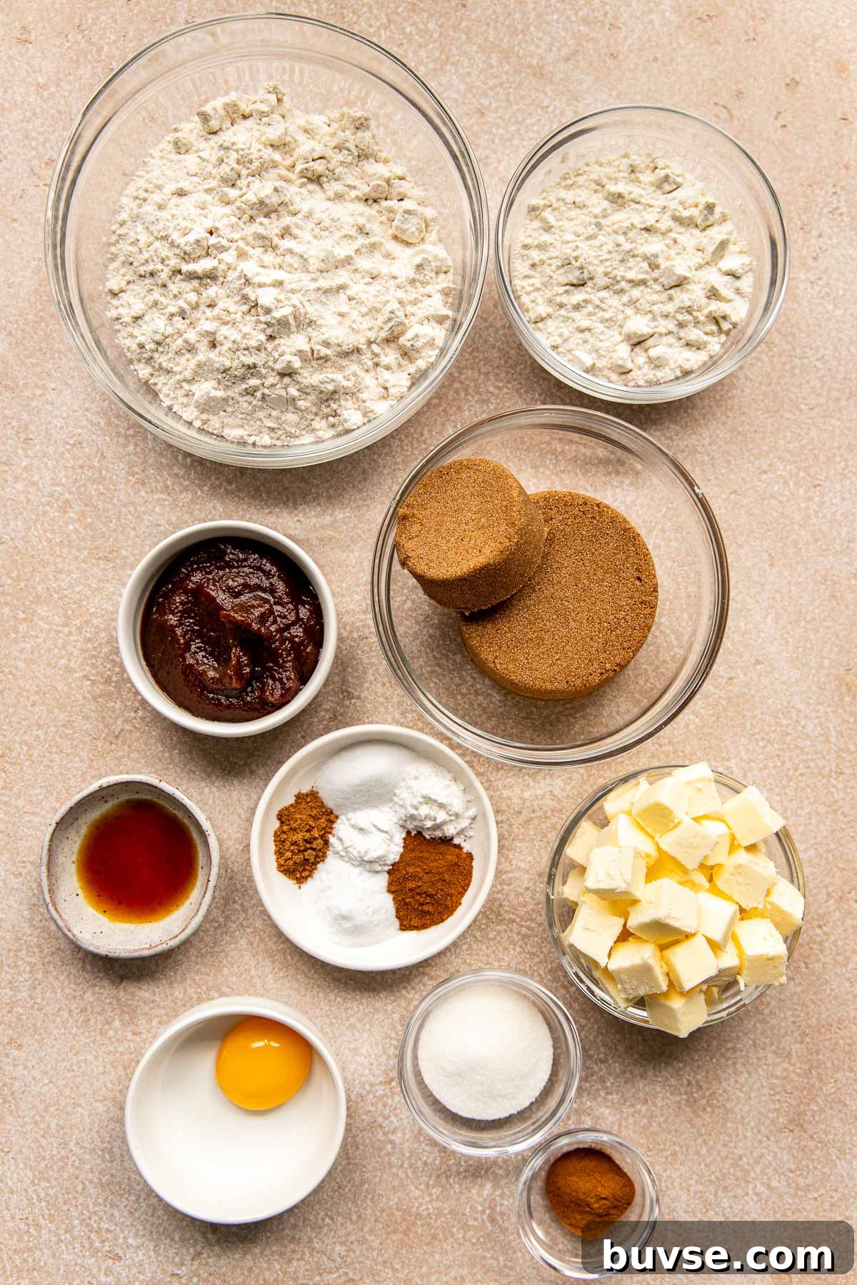 ingredients needed to make apple butter cookies.
