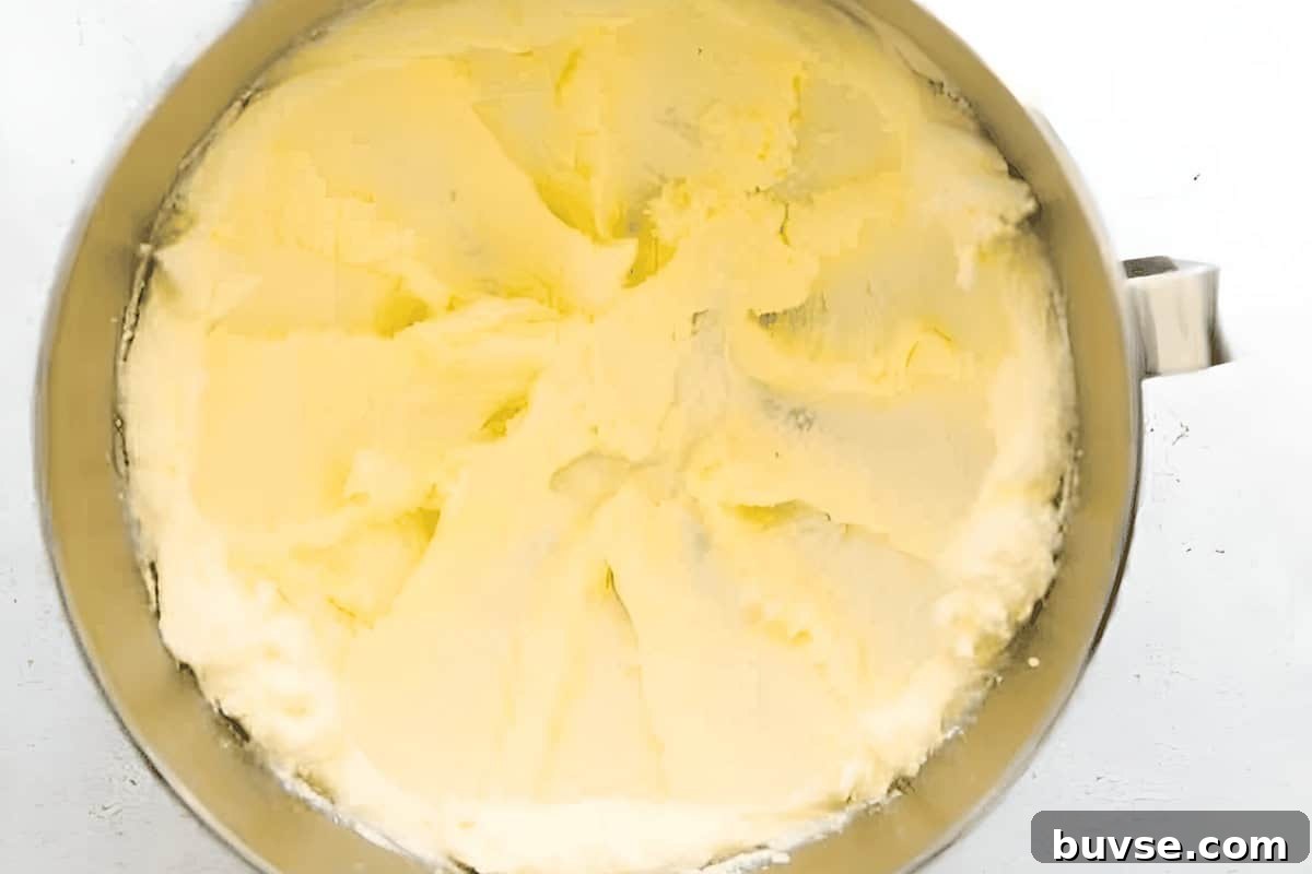 creamed butter and sugar in a mixing bowl.