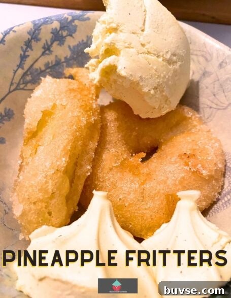 Crispy Pineapple Fritters Recipe with Coconut Sauce 2 Easy Pineapple Fritters. Pineapple rings fried in a light, crisp batter. Serve warm or with a drizzle of syrup or scoop of ice cream! Really quick and easy to make.