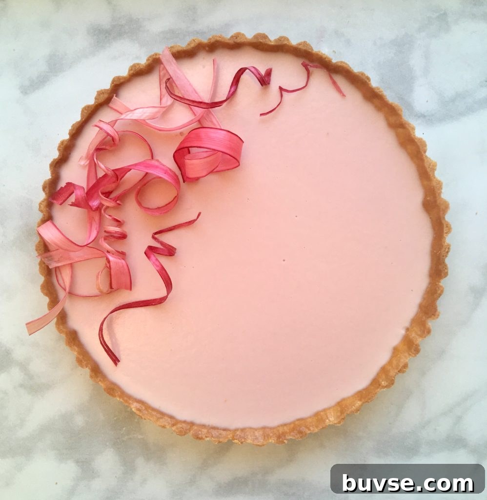 Rhubarb panna cotta tart