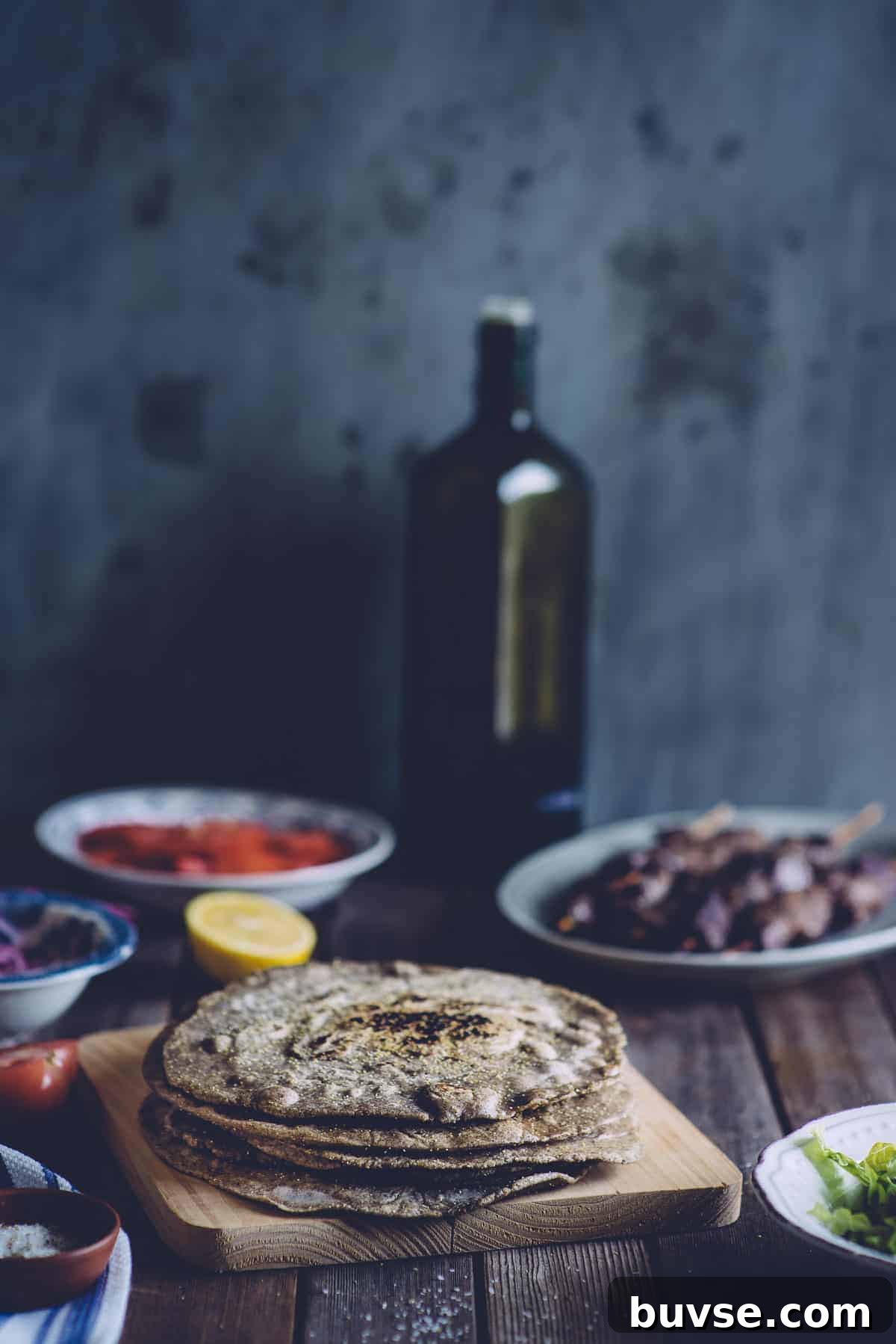 Gluten-Free Buckwheat Pita Bread Recipe 2 a stack of buckwheat pita bread