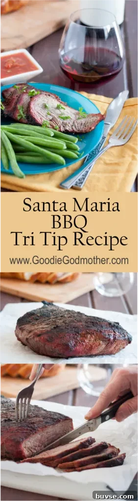 Santa Maria Tri Tip Barbecue is California BBQ at its best! Learn how to make it at home (gas or charcoal grill) and enjoy central coast California cuisine no matter where you are! * GoodieGodmother.com