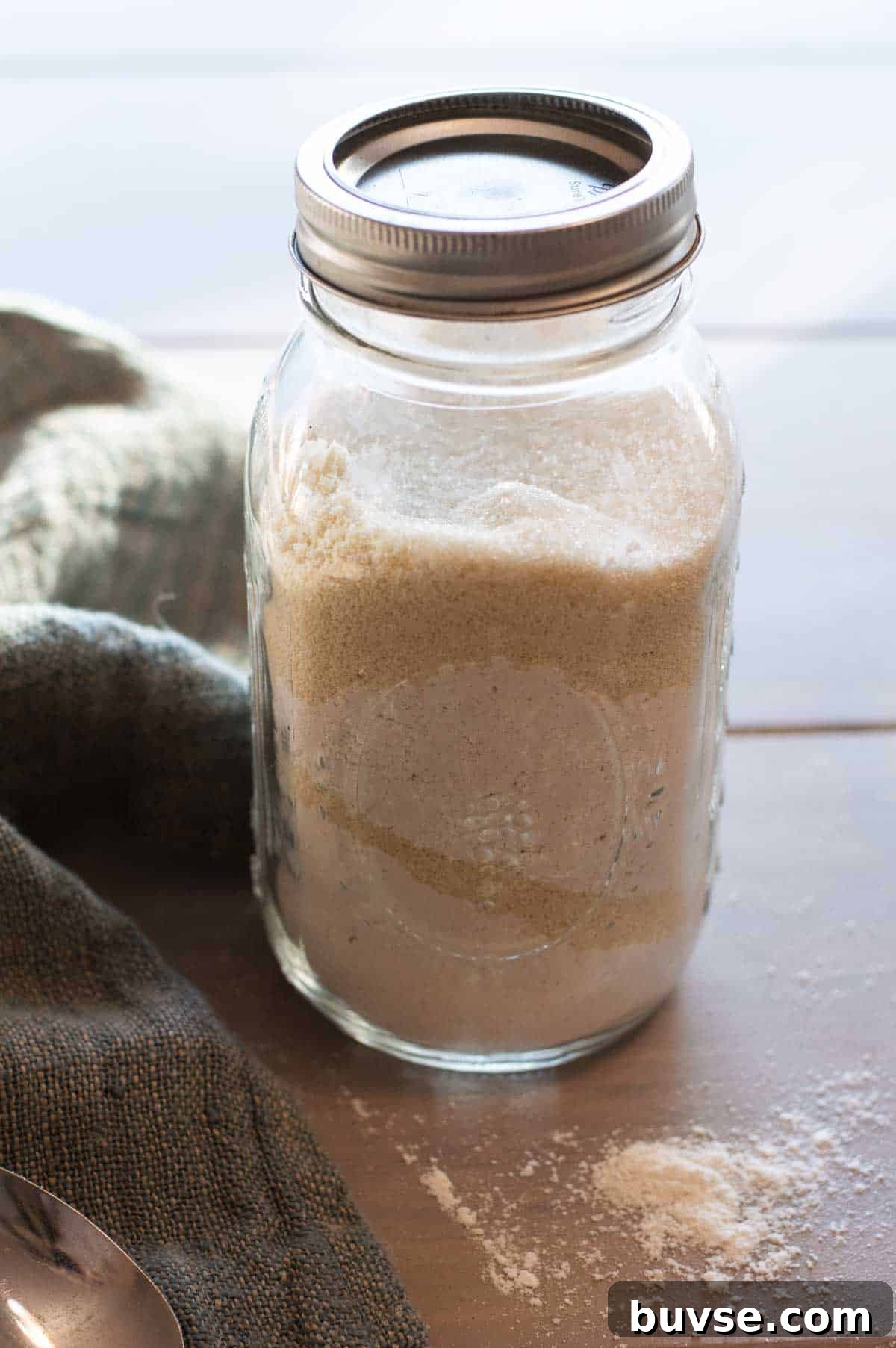 gluten free pancake mix in a jar