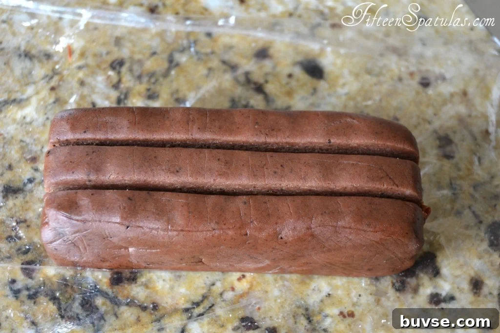 Cutting Chocolate Dough into Pieces