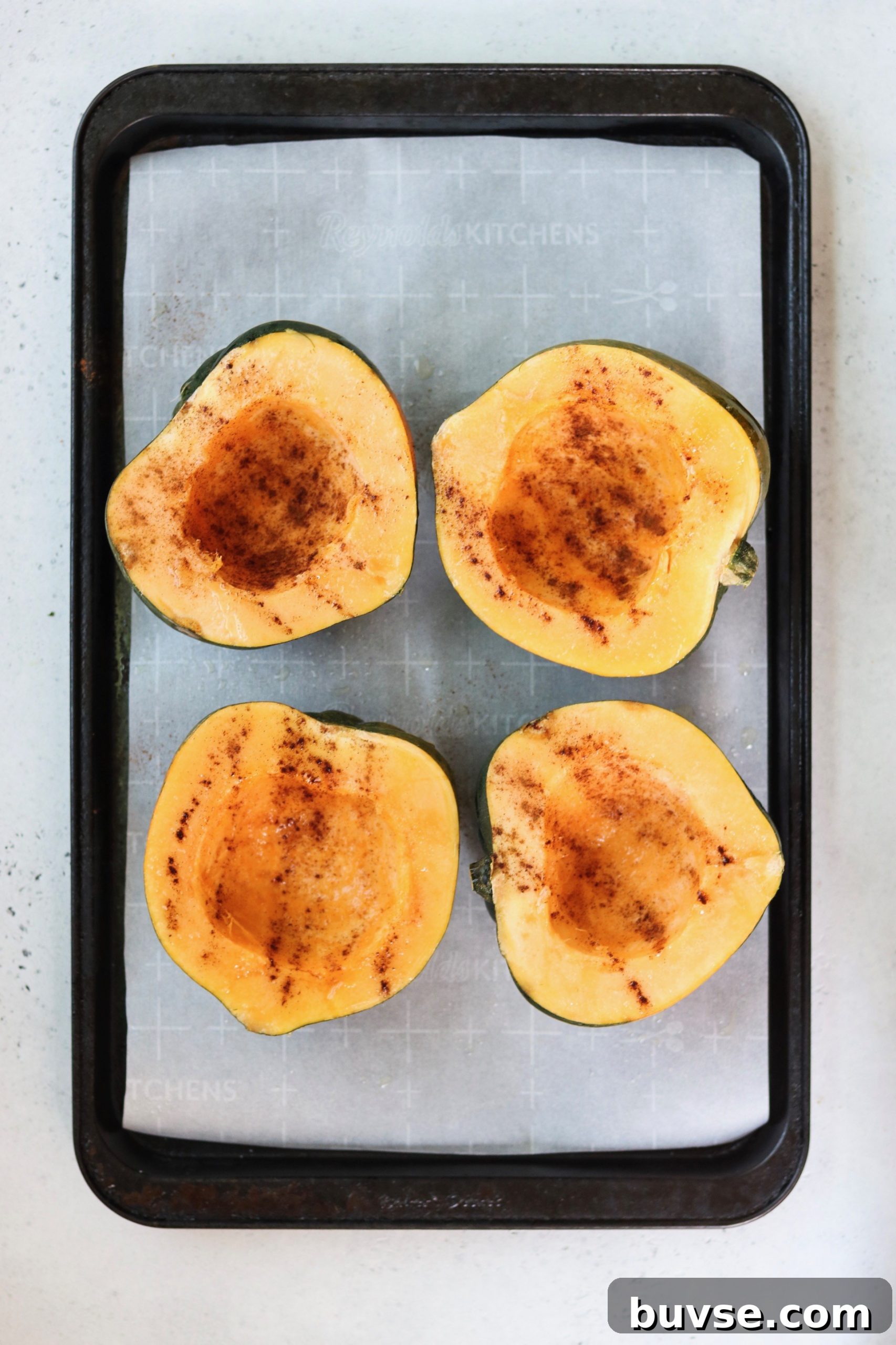 Acorn squash halves