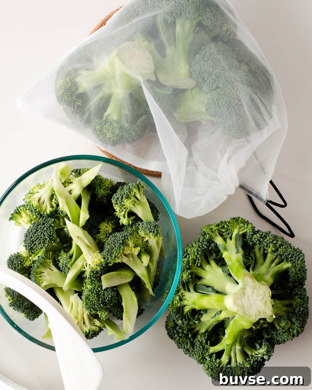 fresh broccoli chopped and whole