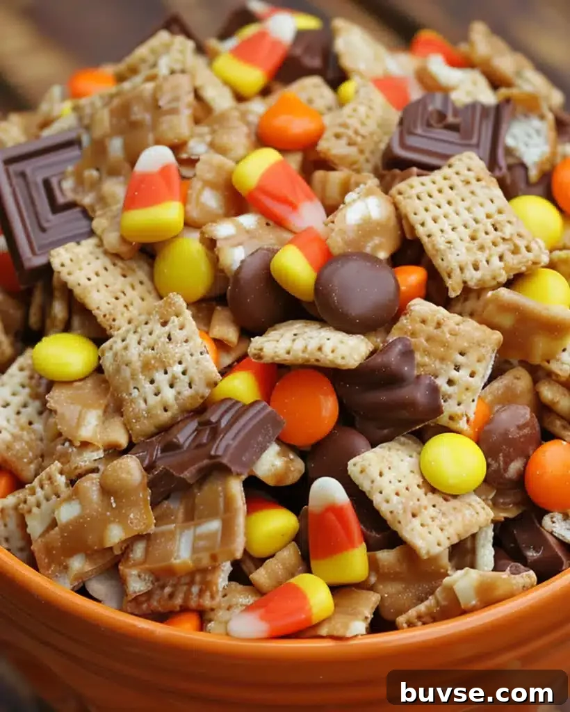 Fall/Halloween Buddy Mix: Easy Sweet & Salty Snack Recipe