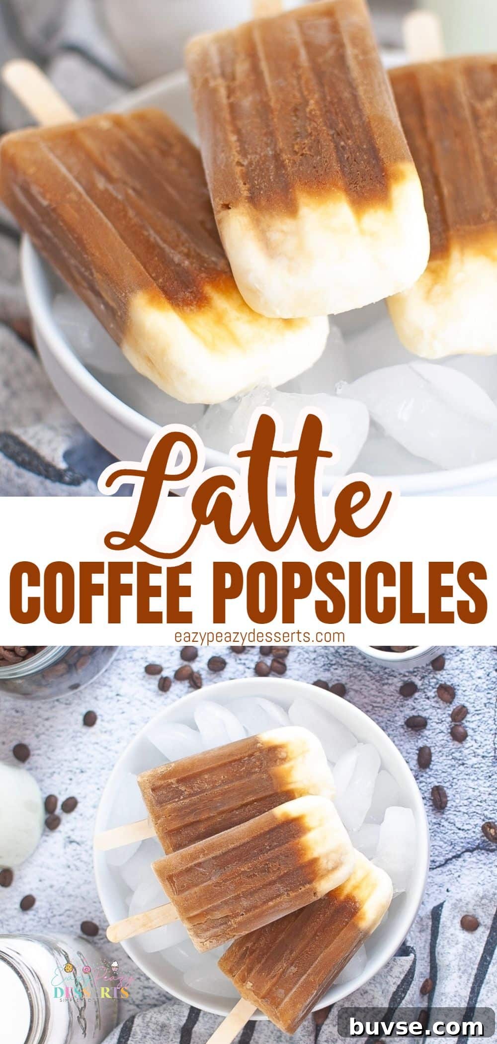Coffee popsicles on ice