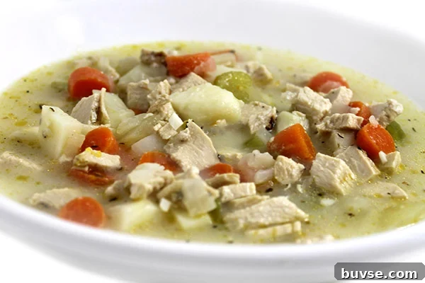 Creamy Chicken and Potato Soup Made Skinny