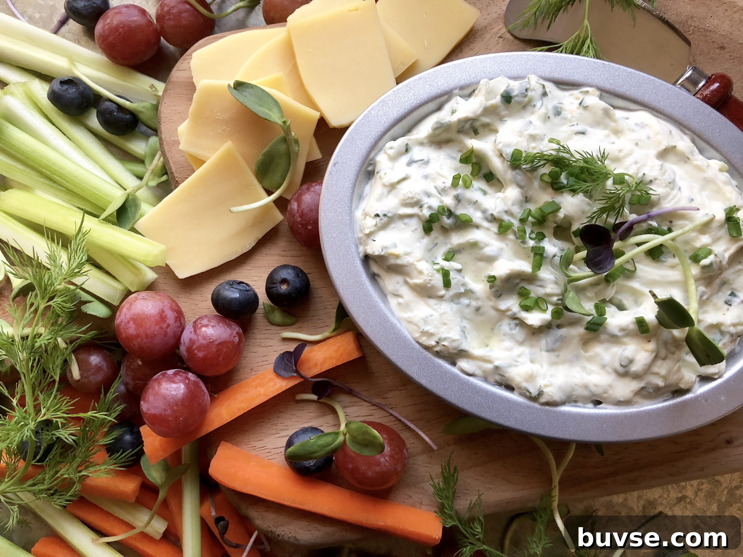 Dip served with fresh vegetables