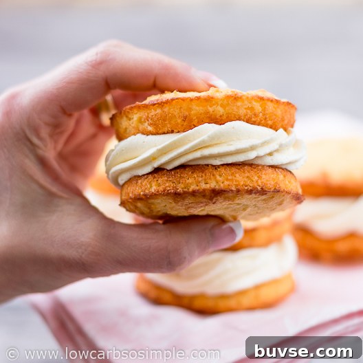 Image of Whoopie pies; Lemon cakes with buttery orange filling | Low-Carb, So Simple