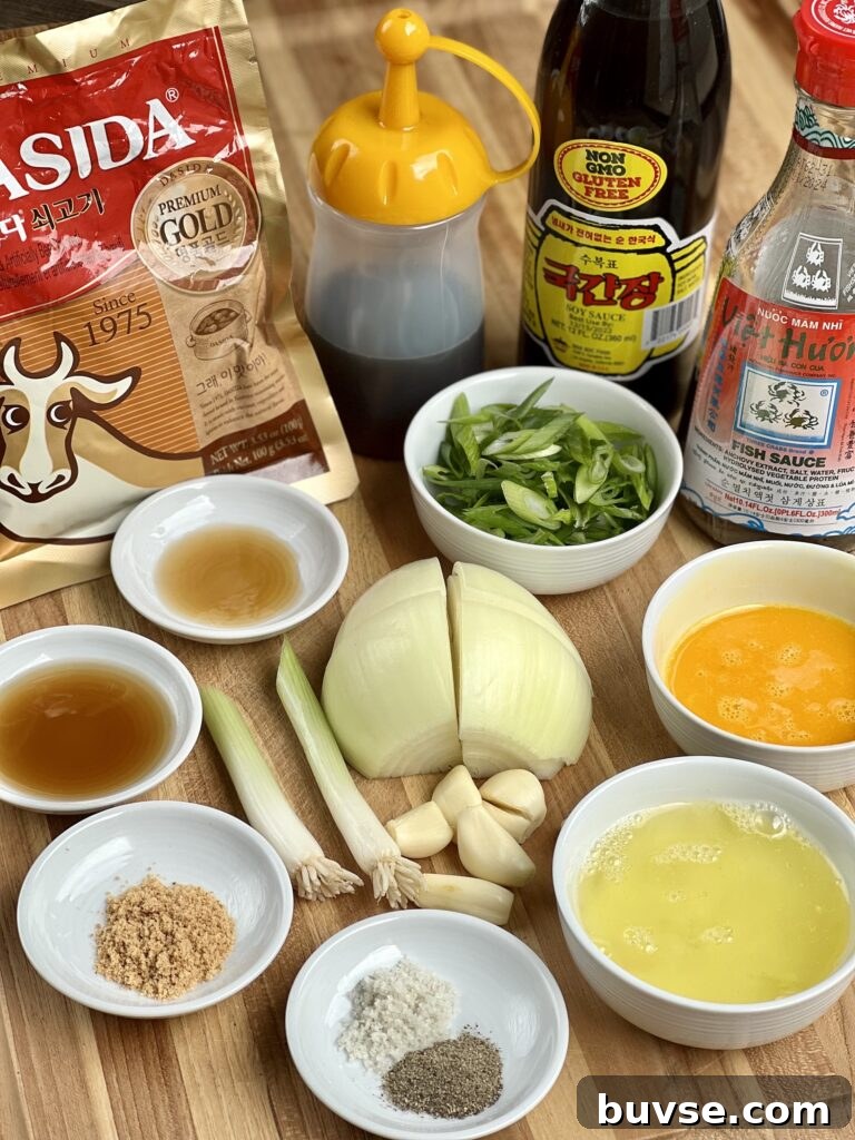 Rice cakes and ingredients