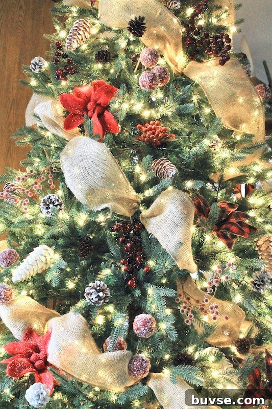 woodland Christmas tree full view