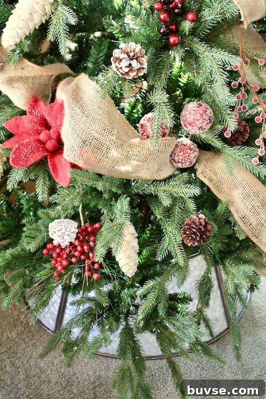 selection of holiday stems and pinecones