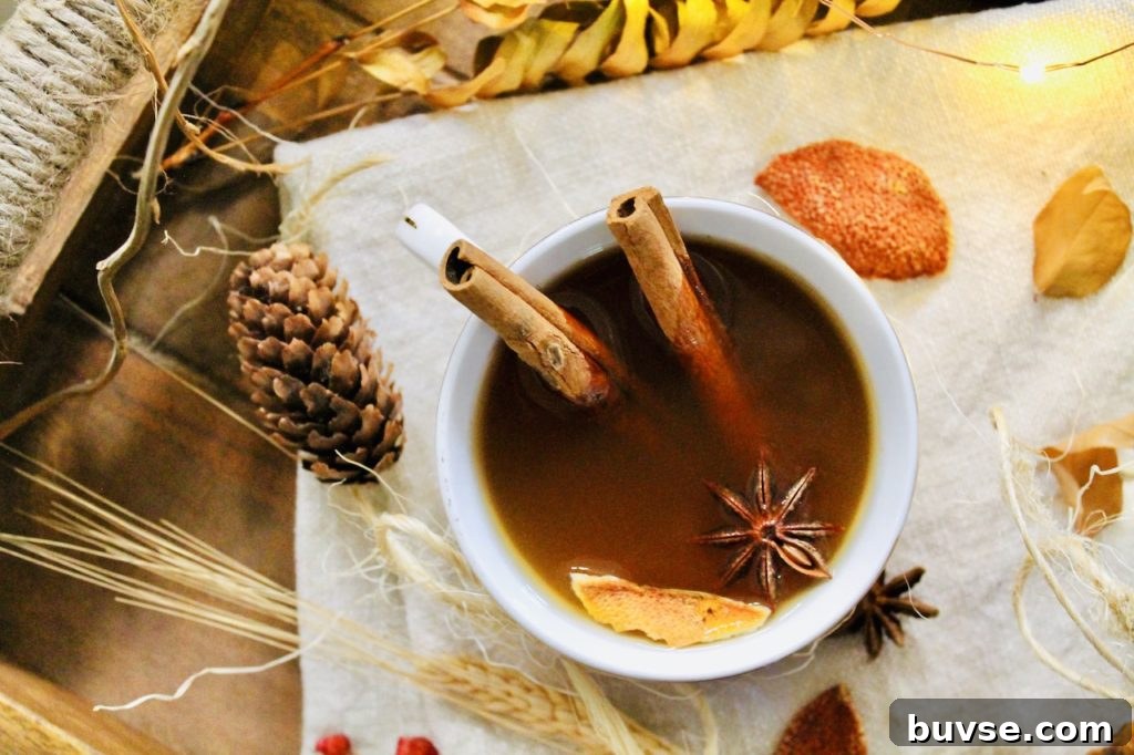 cozy orange spiced tea with rum