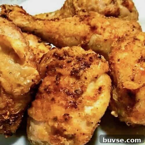 crispy air fryer fried chicken ready to eat.