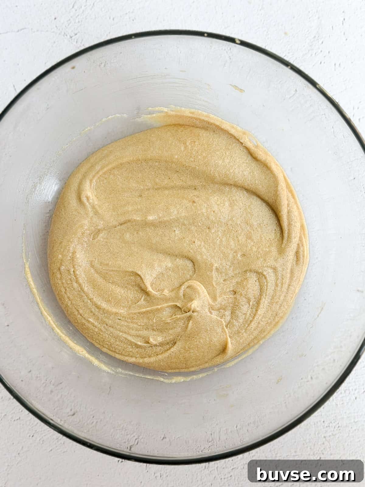 wet ingredients mixed together.